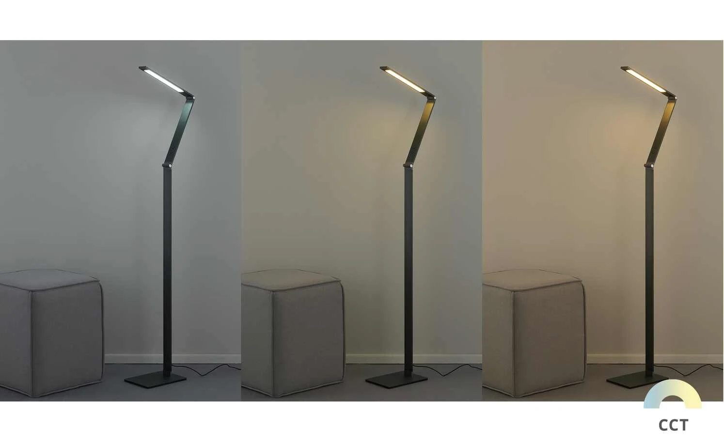 Fischer-Honsel LED-Stehleuchte, anthrazit-grau mit Dimmer | Schwarz 2 Fischer-Honsel LED-Stehleuchte, anthrazit-grau mit Dimmer | Schwarz – Bild 2