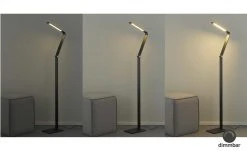 Fischer-Honsel LED-Stehleuchte, anthrazit-grau mit Dimmer | Schwarz