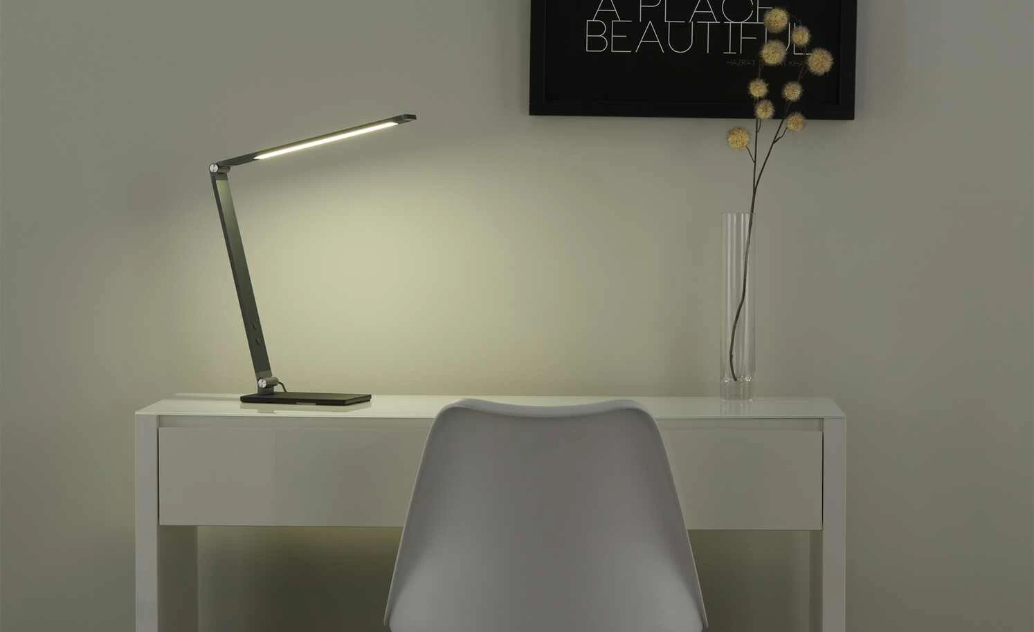 Fischer-Honsel LED-Tischleuchte, anthrazit-grau mit Dimmer 3 Fischer-Honsel LED-Tischleuchte, anthrazit-grau mit Dimmer – Bild 3