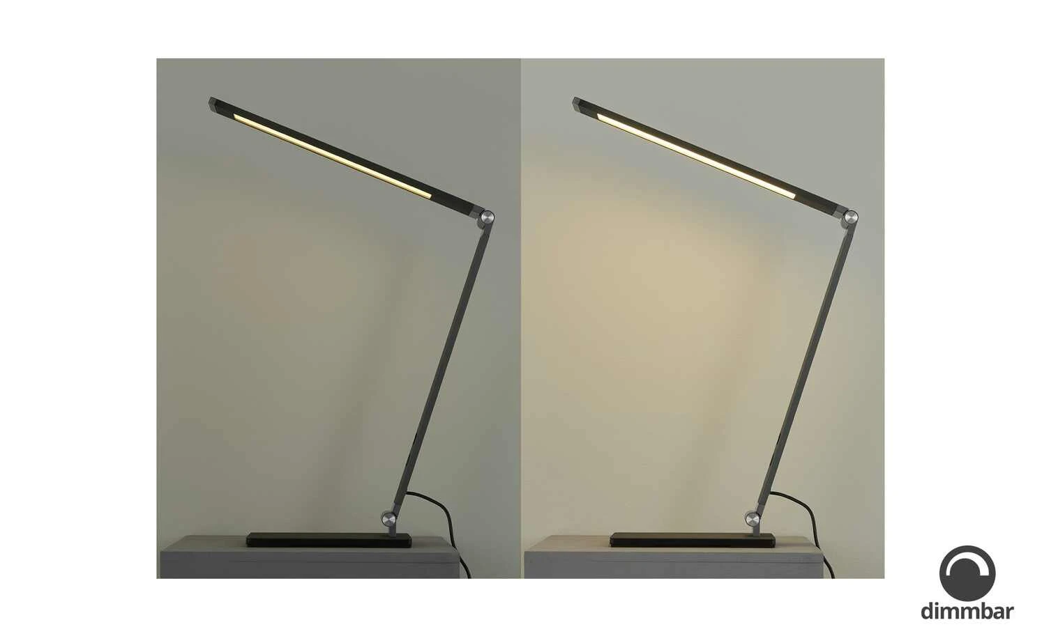 Fischer-Honsel LED-Tischleuchte, anthrazit-grau mit Dimmer 2 Fischer-Honsel LED-Tischleuchte, anthrazit-grau mit Dimmer – Bild 2