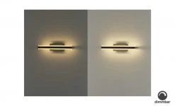 Fischer-Honsel LED-Wandleuchte, sandschwarz mit Dimmer