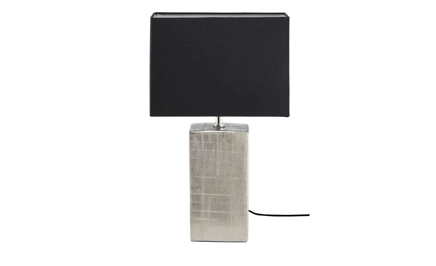 Fischer-Honsel Tischleuchte, 1-flammig, silberfarben antik/ schwarz `groß` | 50|cm 3 Fischer-Honsel Tischleuchte, 1-flammig, silberfarben antik/ schwarz `groß` | 50|cm – Bild 3