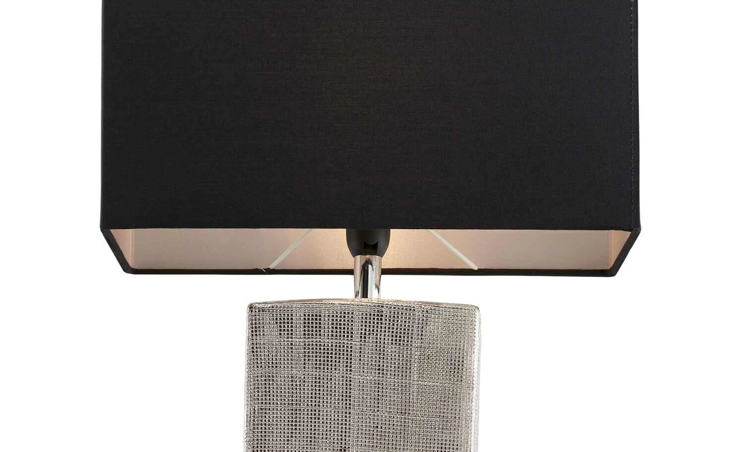 Fischer-Honsel Tischleuchte, 1-flammig, silberfarben antik/ schwarz `groß` | 50|cm 6 Fischer-Honsel Tischleuchte, 1-flammig, silberfarben antik/ schwarz `groß` | 50|cm – Bild 6