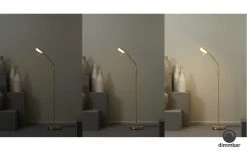 Fischer-Honsel LED-Stehleuchte, 1-flammig, messing matt