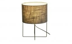 Fischer-Honsel Tischleuchte, 1-flammig, Schirm Leinen grau, sandschwarz -Innenleuchten Verkaufsladen 11687343 1 202202232233