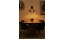 Fischer-Honsel Pendelleuchte, 1-flammig, sandschwarz/Rauchglas