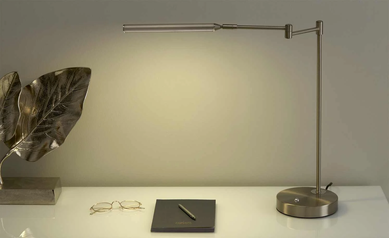 Fischer-Honsel LED-Tischleuchte nickelmatt mit Dimmer 3 Fischer-Honsel LED-Tischleuchte nickelmatt mit Dimmer – Bild 3