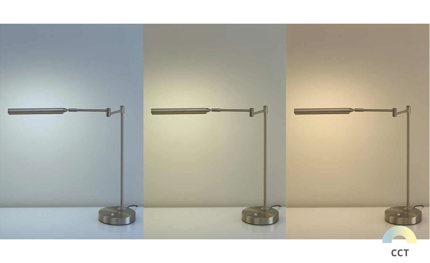 Fischer-Honsel LED-Tischleuchte nickelmatt mit Dimmer 2 Fischer-Honsel LED-Tischleuchte nickelmatt mit Dimmer – Bild 2