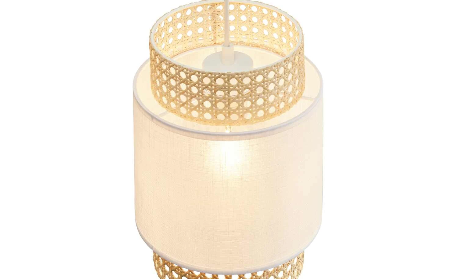 Pendelleuchte 3-flammig, Wiener Geflecht weiß 7 Pendelleuchte 3-flammig, Wiener Geflecht weiß – Bild 7