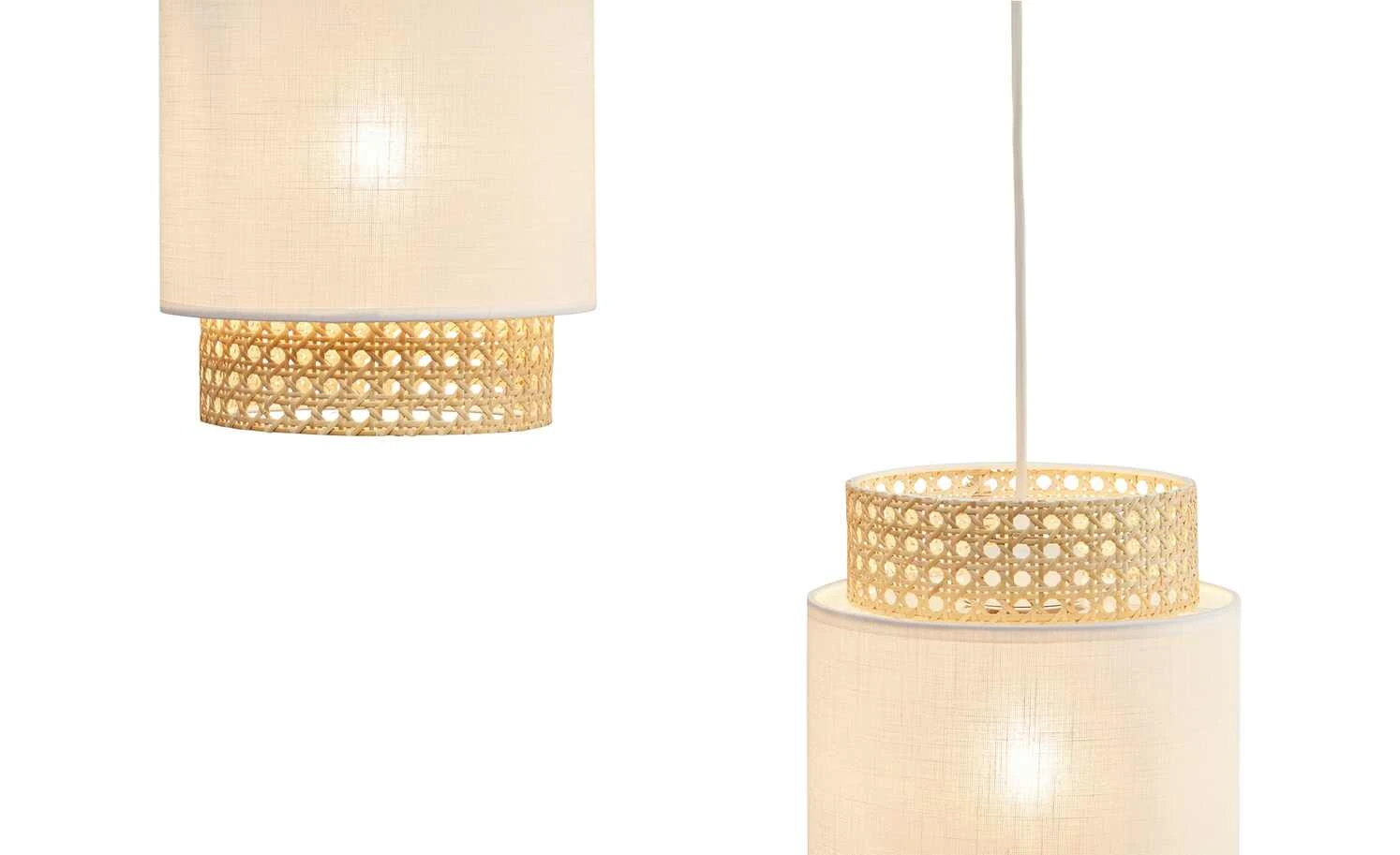 Pendelleuchte 3-flammig, Wiener Geflecht weiß 8 Pendelleuchte 3-flammig, Wiener Geflecht weiß – Bild 8