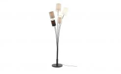 KHG Stehleuchte, 5-flammig, schwarz mit Stoffschirmen 11 KHG Stehleuchte, 5-flammig, schwarz mit Stoffschirmen -Innenleuchten Verkaufsladen 11687449 1 202204121234