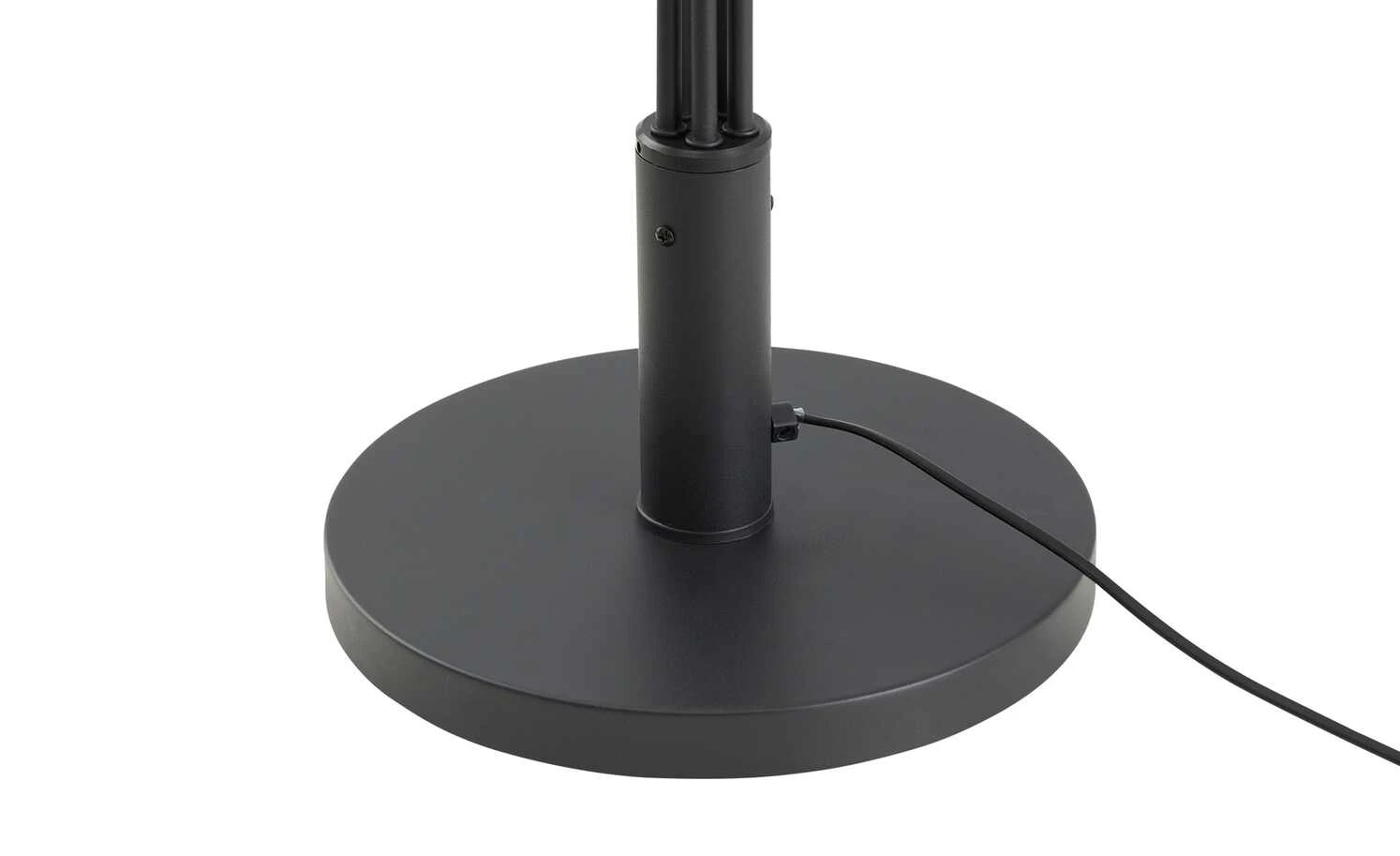 KHG Stehleuchte, 5-flammig, schwarz mit Stoffschirmen 7 KHG Stehleuchte, 5-flammig, schwarz mit Stoffschirmen – Bild 7