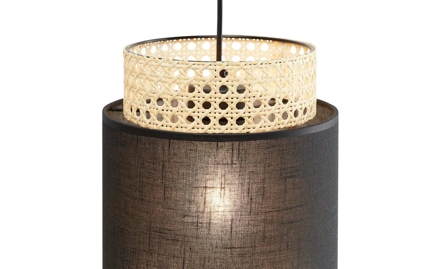 Pendelleuchte 3-flammig, Wiener Geflecht schwarz 7 Pendelleuchte 3-flammig, Wiener Geflecht schwarz – Bild 7