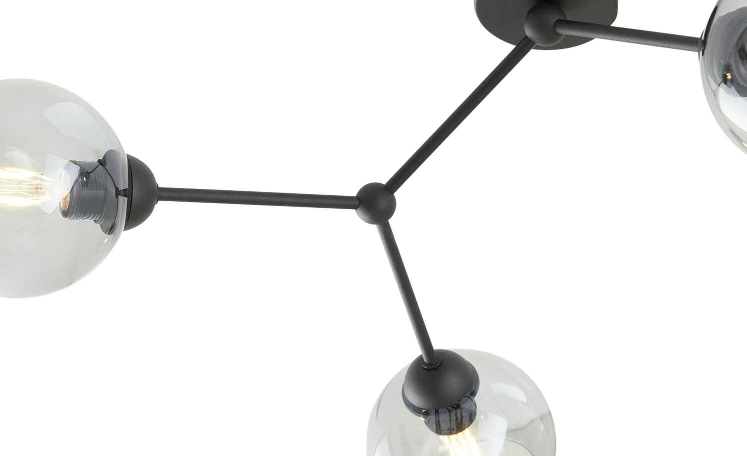 Deckenleuchte, 3-flammig, schwarz 3 Deckenleuchte, 3-flammig, schwarz – Bild 3