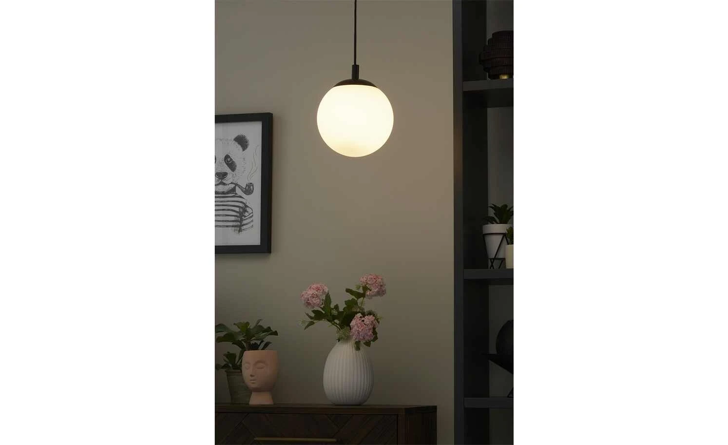 Wofi Pendelleuchte, 1-flammig, Glaskugel ´klein´ | 20|cm 2 Wofi Pendelleuchte, 1-flammig, Glaskugel ´klein´ | 20|cm – Bild 2