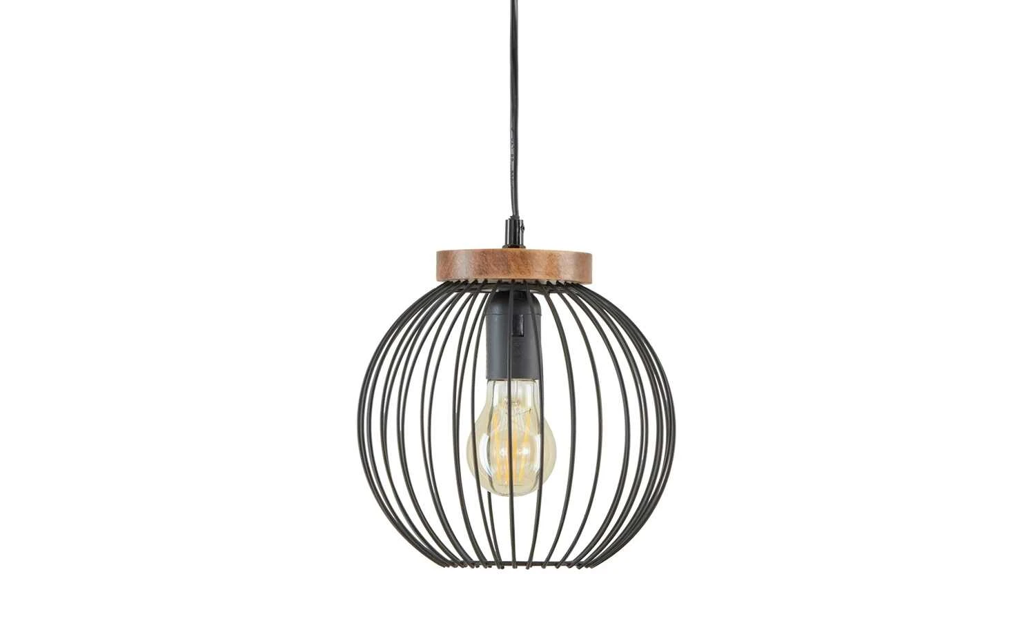 Pendelleuchte, 1-flammig, Draht schwarz 1 Pendelleuchte, 1-flammig, Draht schwarz