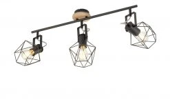 Paul Neuhaus Deckenstrahler, 3-flammig, Rubber Wood/Drahtgestell -Innenleuchten Verkaufsladen 11687512 2 202202071235