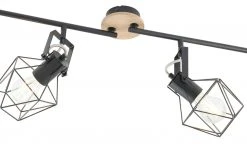 Paul Neuhaus Deckenstrahler, 4-flammig, Rubber Wood / Drahtgestell -Innenleuchten Verkaufsladen 11687514 2 202202232233