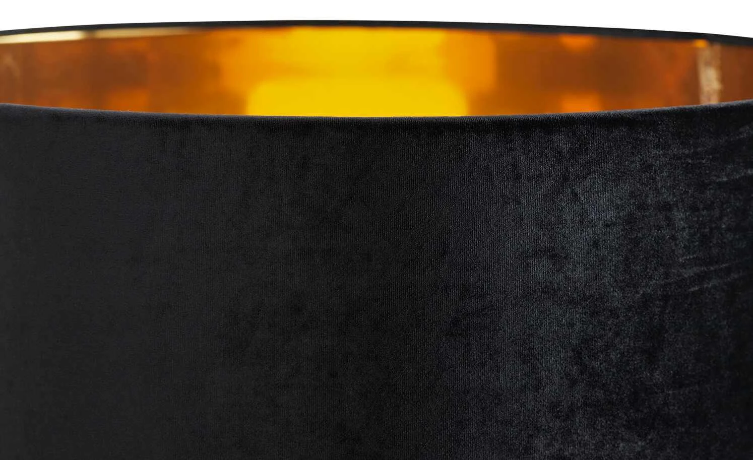 Stehleuchte, 1-flammig, Samtschirm schwarz/gold 4 Stehleuchte, 1-flammig, Samtschirm schwarz/gold – Bild 4