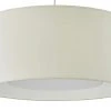 Pendelleuchte, 1-flammig, Stoff beige