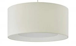 Pendelleuchte, 1-flammig, Stoff beige
