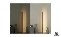 LED-Stehleuchte, Eiche geölt