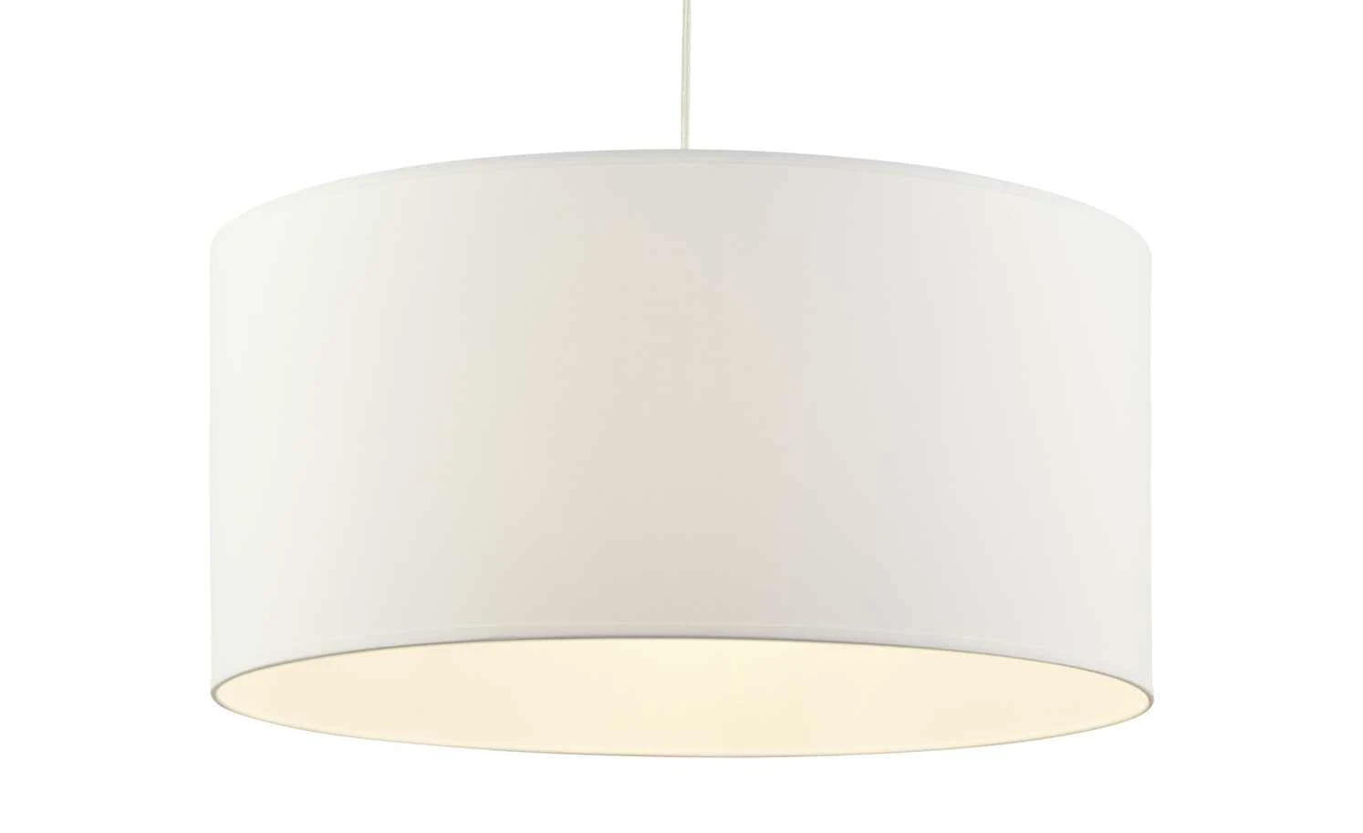 Pendelleuchte, 1-flammig, Stoff weiß 4 Pendelleuchte, 1-flammig, Stoff weiß – Bild 4