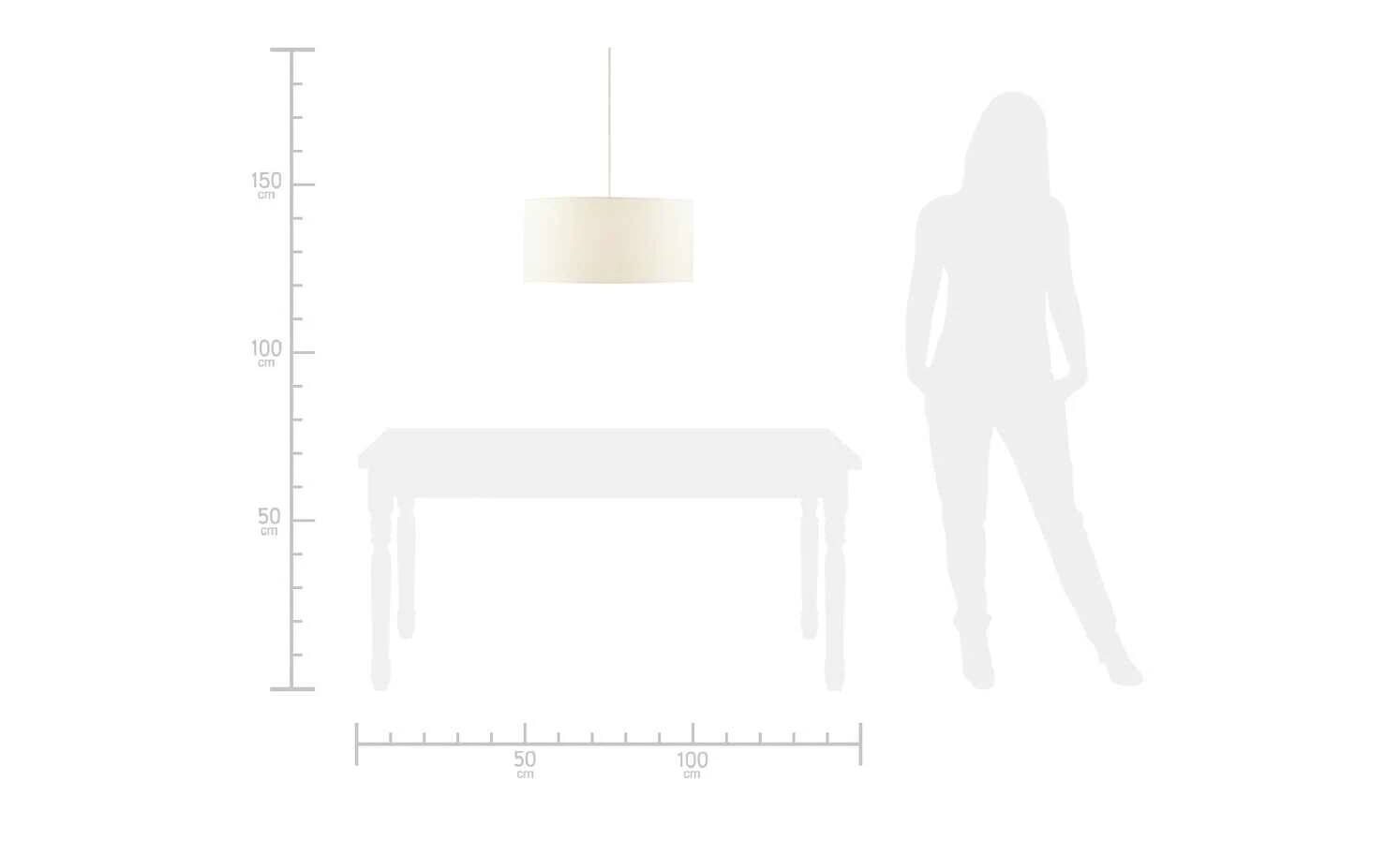 Pendelleuchte, 1-flammig, Stoff weiß 7 Pendelleuchte, 1-flammig, Stoff weiß – Bild 7