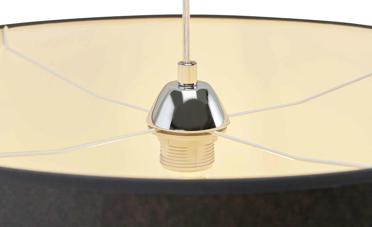 Pendelleuchte, 1-flammig, Stoff schwarz 4 Pendelleuchte, 1-flammig, Stoff schwarz – Bild 4