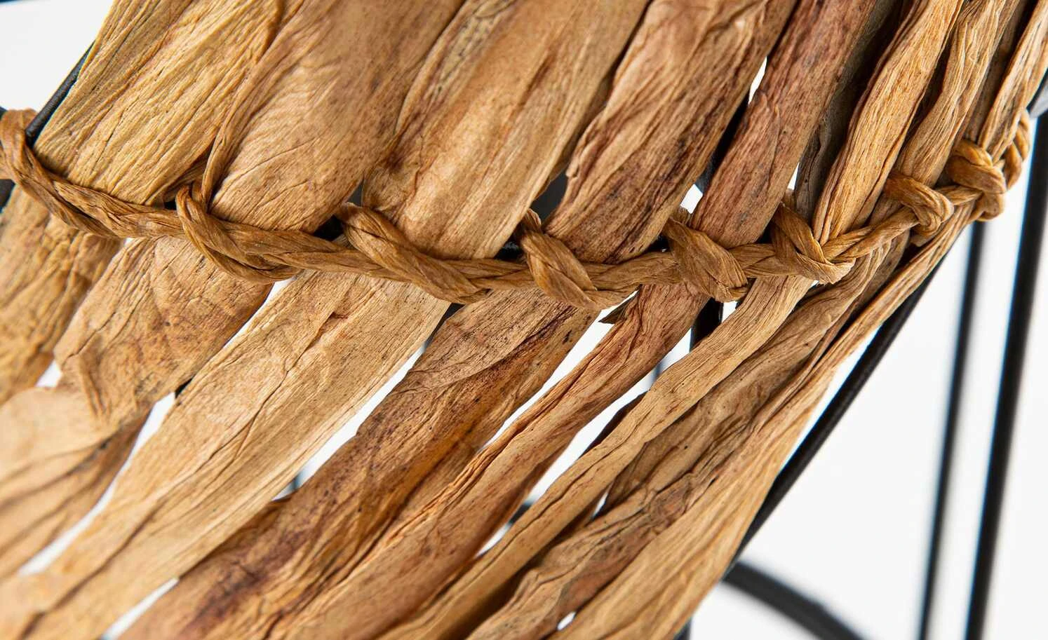 Stehleuchte, 2-flammig, Metall/ Grasgeflecht 2 Stehleuchte, 2-flammig, Metall/ Grasgeflecht – Bild 2