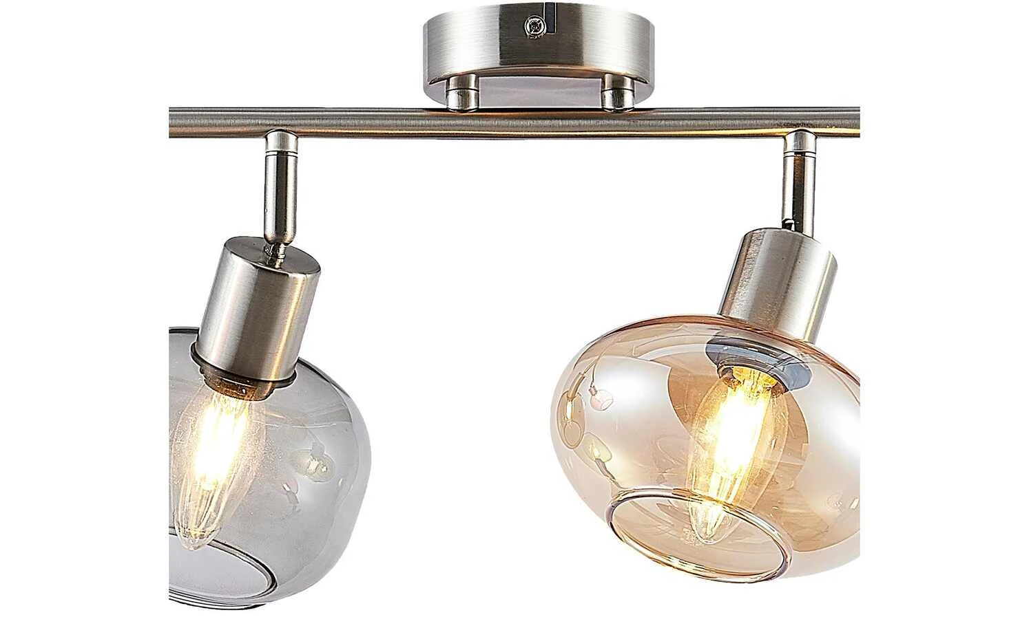 Deckenstrahler, 4-flammig, versch.Gläser 2 Deckenstrahler, 4-flammig, versch.Gläser – Bild 2