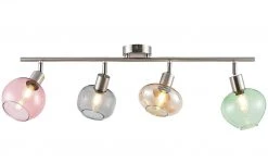 Deckenstrahler, 4-flammig, versch.Gläser