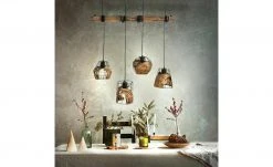 Pendelleuchte, 4-flammig, mit Grasgeflecht/ Eukalyptus -Innenleuchten Verkaufsladen 11687914 3 202204122233