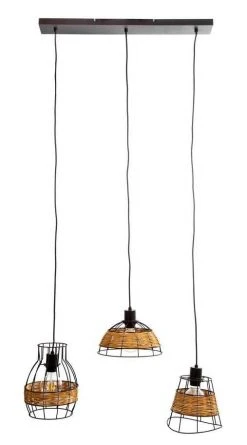Pendelleuchte, 3-flammig, Rattan / Metall 10 Pendelleuchte, 3-flammig, Rattan / Metall -Innenleuchten Verkaufsladen 11687915 5 202204122233