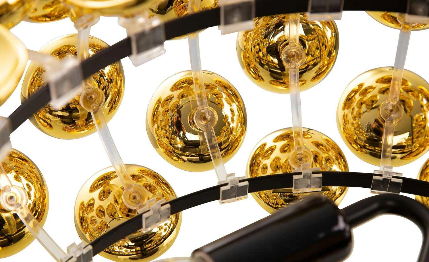 Pendelleuchte, 3-flammig, goldfarben/ schwarz 4 Pendelleuchte, 3-flammig, goldfarben/ schwarz – Bild 4