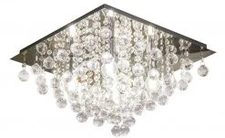 Deckenleuchte, 5-flammig, mit Kristellbehang