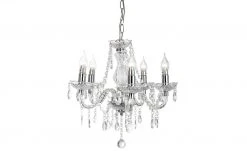 Kronleuchter, 5-flammig, chromfarben