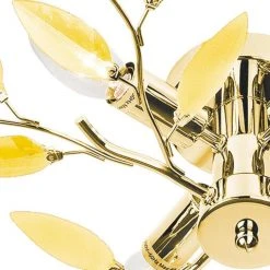 Deckenleuchte, 4-flammig, goldfarben mit Blättern 10 Deckenleuchte, 4-flammig, goldfarben mit Blättern -Innenleuchten Verkaufsladen 11687937 4 202204122233