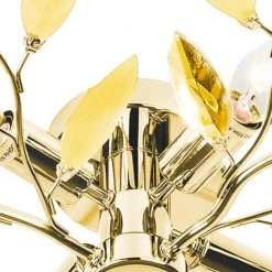 Deckenleuchte, 4-flammig, goldfarben mit Blättern 11 Deckenleuchte, 4-flammig, goldfarben mit Blättern -Innenleuchten Verkaufsladen 11687937 5 202204122233