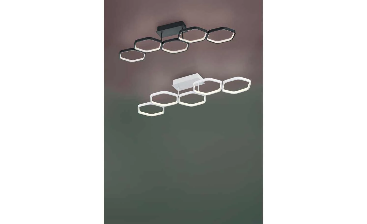 Trio LED-Deckenleuchte, 4-flammig, grau 1 Trio LED-Deckenleuchte, 4-flammig, grau