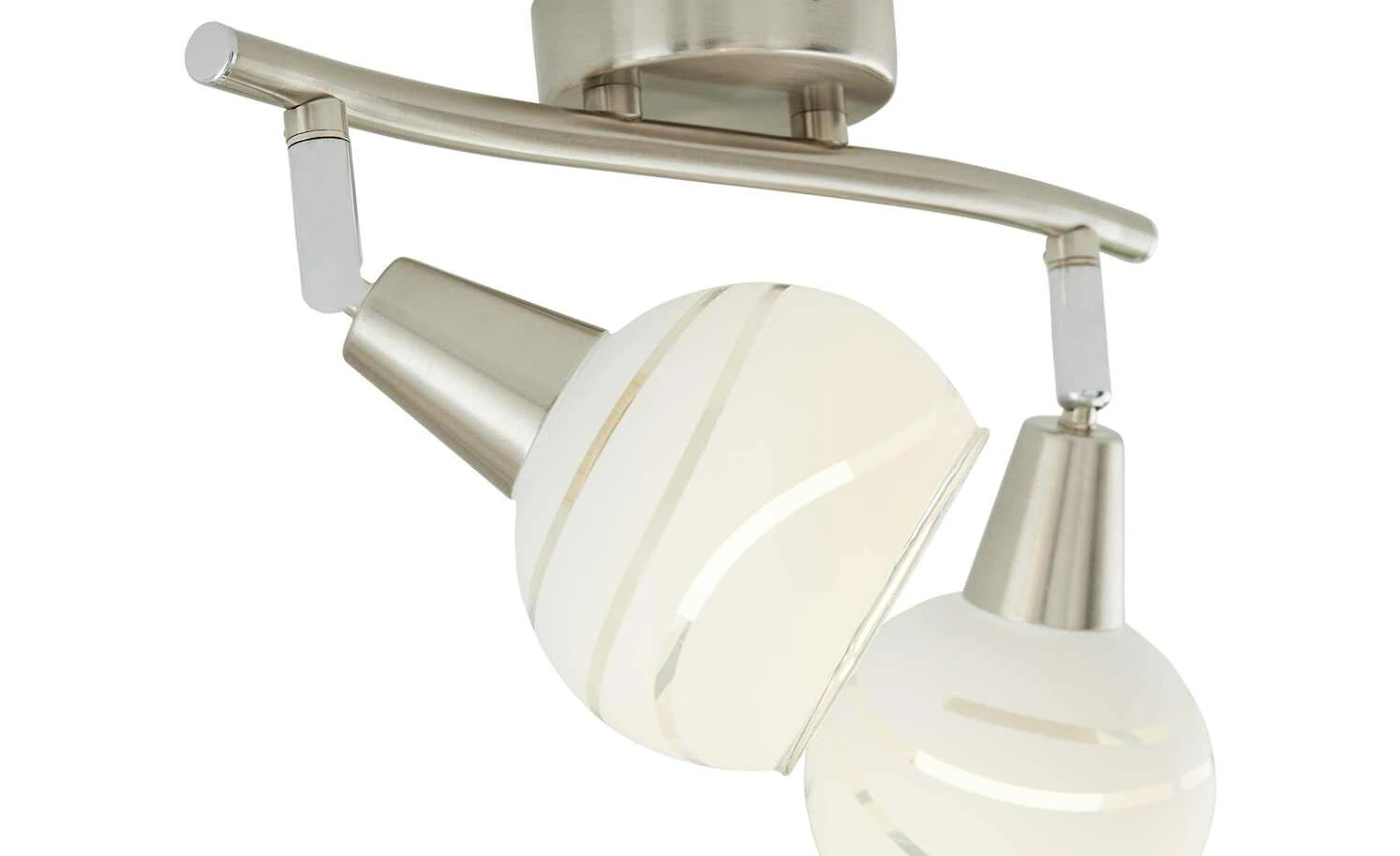 Deckenstrahler, 2-flammig, Glas weis/transparent 4 Deckenstrahler, 2-flammig, Glas weis/transparent – Bild 4