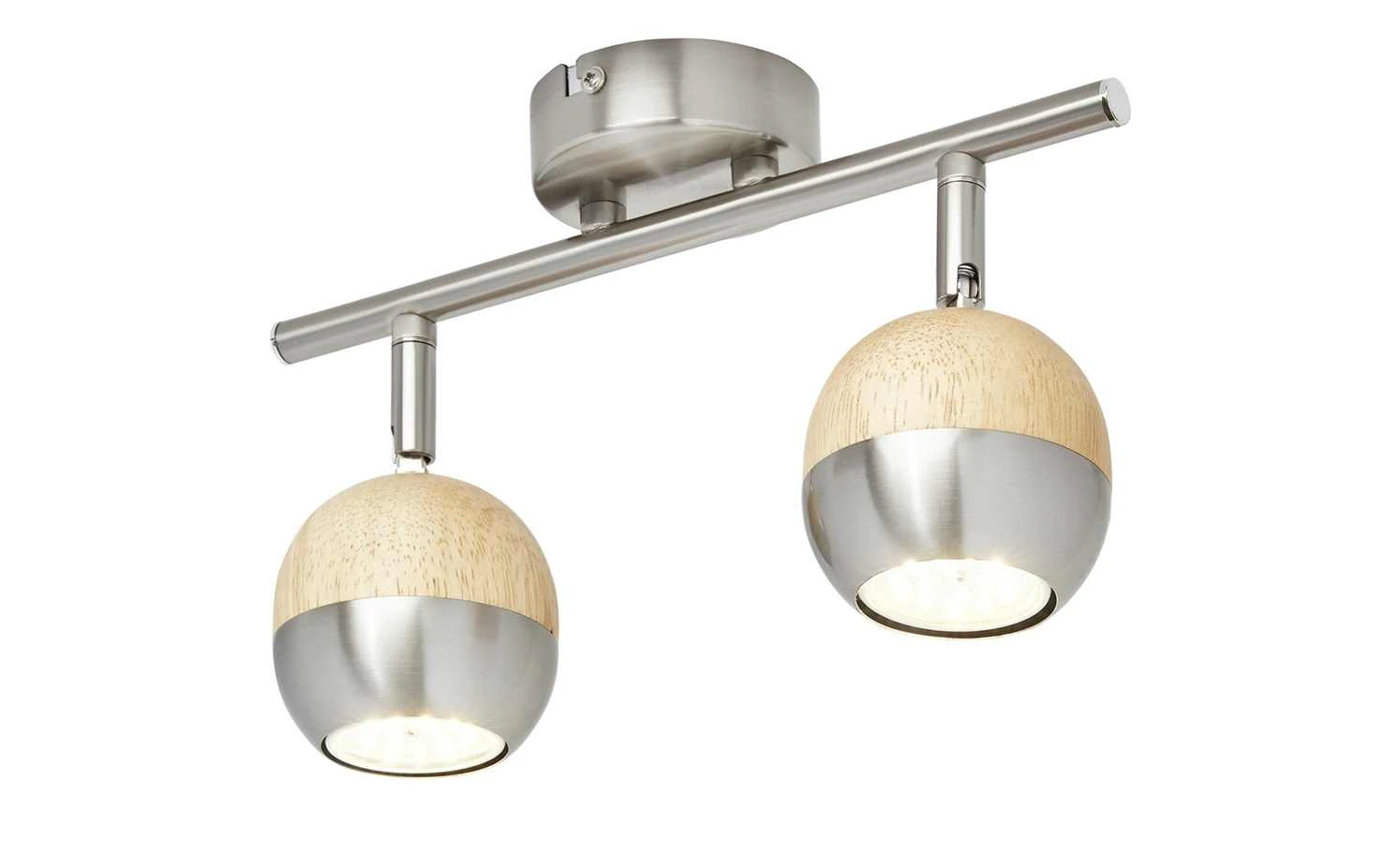 KHG LED-Spot, 2-flammig mit Holz 4 KHG LED-Spot, 2-flammig mit Holz – Bild 4