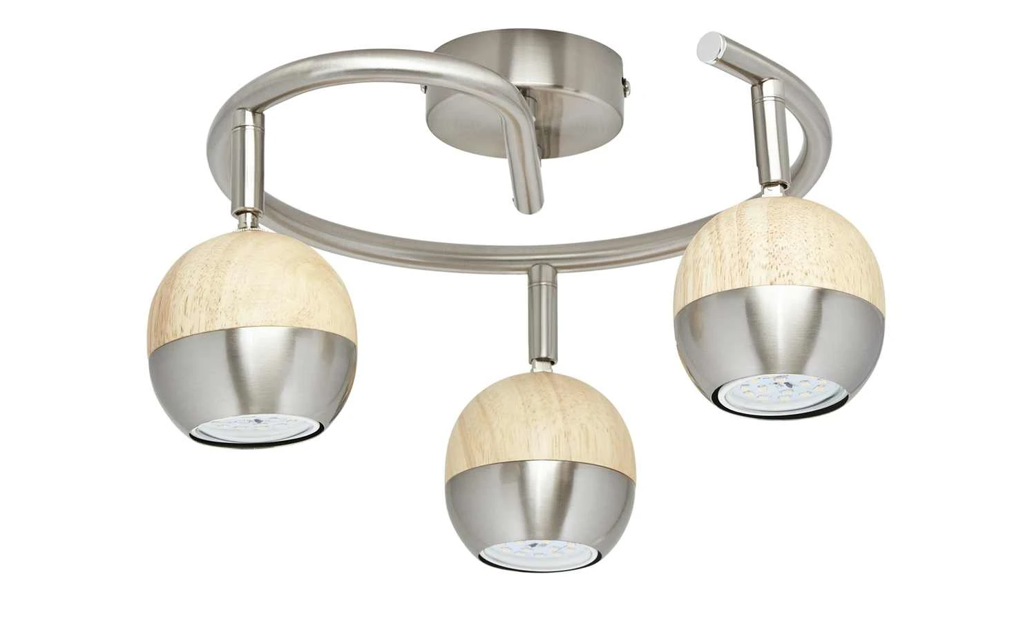 KHG LED-Spot, 3-flammig mit Holz 3 KHG LED-Spot, 3-flammig mit Holz – Bild 3