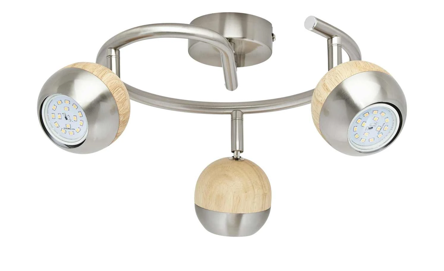 KHG LED-Spot, 3-flammig mit Holz 6 KHG LED-Spot, 3-flammig mit Holz – Bild 6