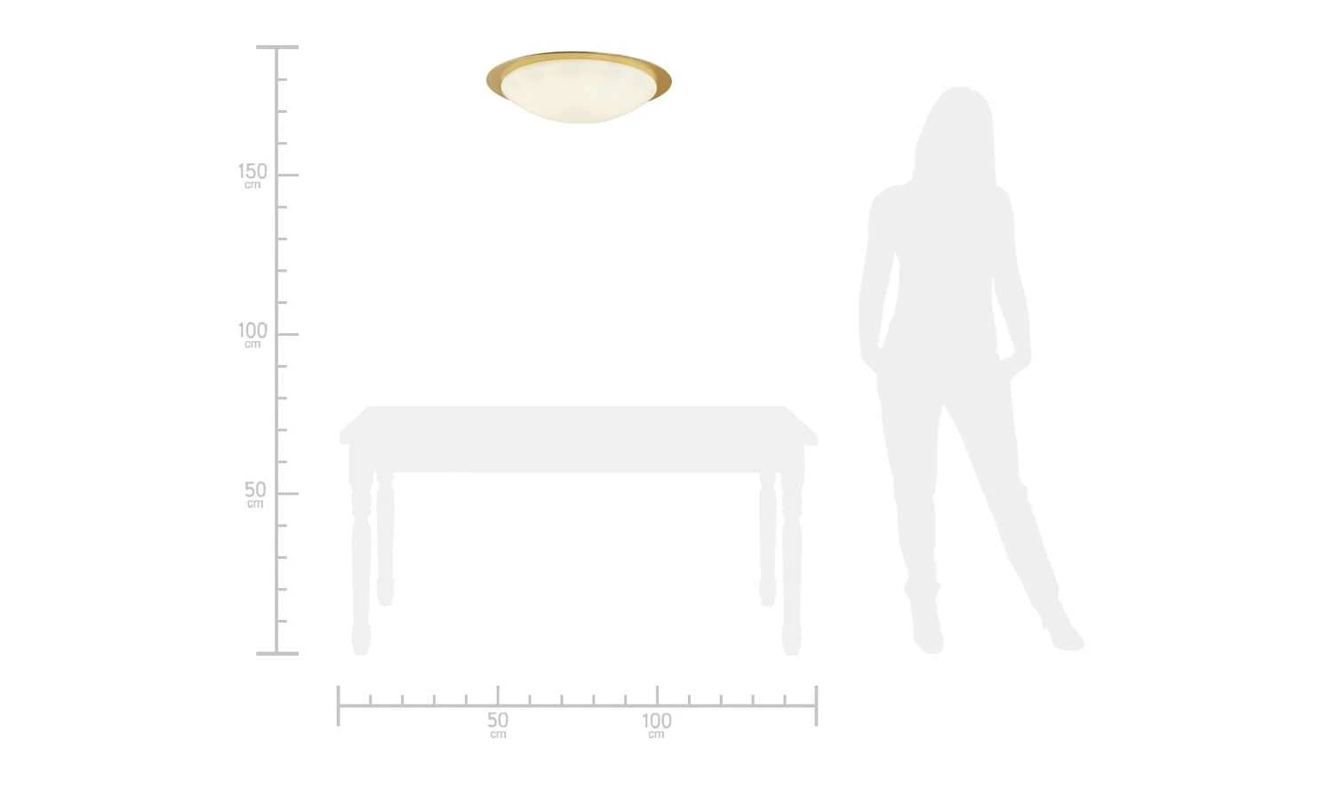 KHG LED-Deckenleuchte, 1-flammig, Goldrand | 59|cm 13 KHG LED-Deckenleuchte, 1-flammig, Goldrand | 59|cm – Bild 13