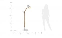 HOME STORY Leseleuchte, 1-flammig, Weiß / Esche -Innenleuchten Verkaufsladen 664196 1 202002252238