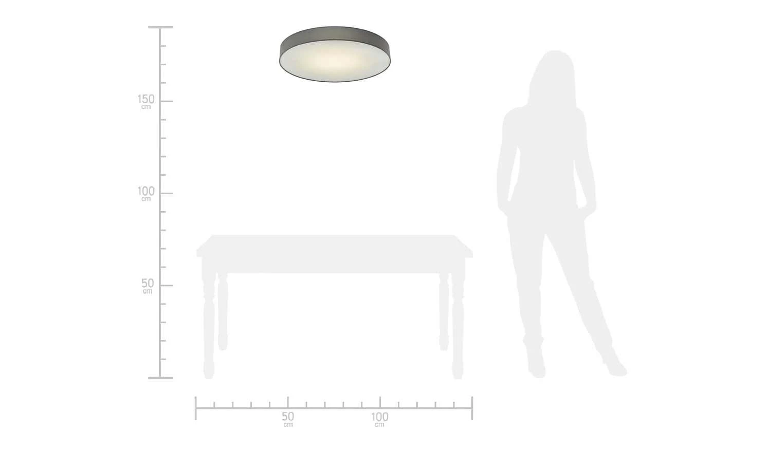 KHG LED-Deckenleuchte | Grau 8 KHG LED-Deckenleuchte | Grau – Bild 8