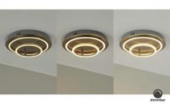 Meisterleuchten LED-Deckenleuchte, 2-flammig, chrom ´2 Ringe´ -Innenleuchten Verkaufsladen 665145 5 202010201343