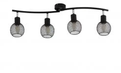 Deckenstrahler, 4-flammig, Drahtschirm schwarz 9 Deckenstrahler, 4-flammig, Drahtschirm schwarz -Innenleuchten Verkaufsladen 665207 3 202007080953