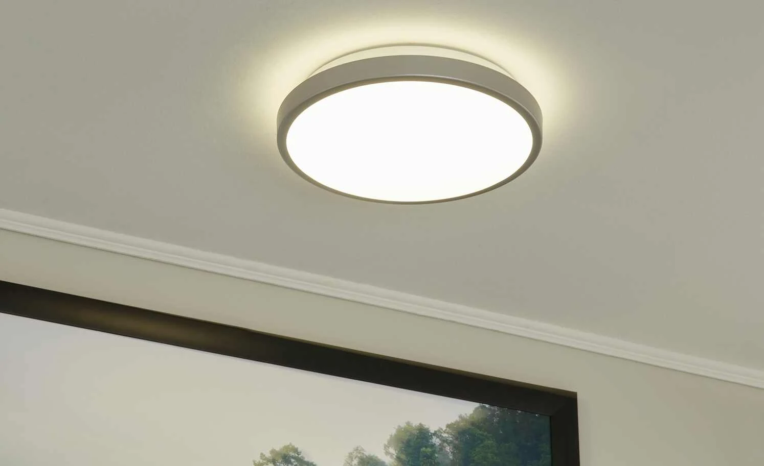 LED-Bad-Deckenleuchte, 1-fammig, chrom-matt 1 LED-Bad-Deckenleuchte, 1-fammig, chrom-matt